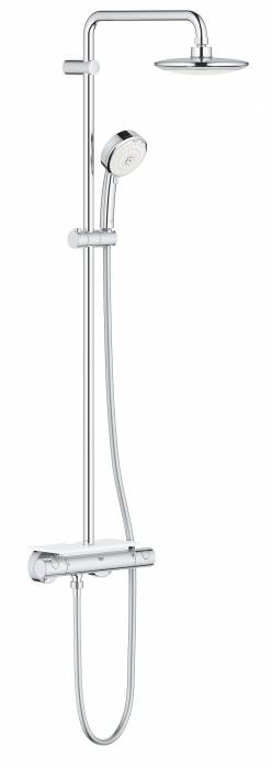 GROHE 26249000 Euphoria 190 Душевая система с термостатом для душа с полочкой. Фото