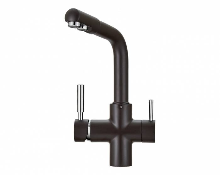 Смеситель для кухни GRANULA GR-2015 черный. Фото