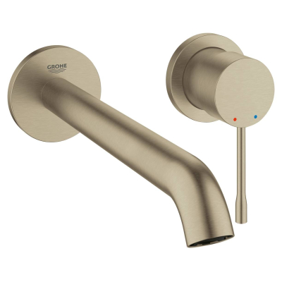 GROHE 19967EN1 Essence+ Смеситель для раковины на 2 отверстия, вынос 201 мм, настенный монтаж. Фото