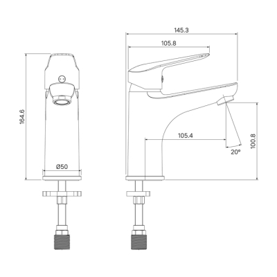 Смеситель для умывальника IDDIS Torr TORSB00I01. Фото