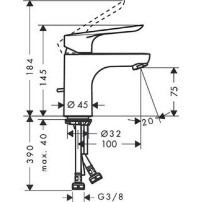 Смеситель для раковины Hansgrohe Logis E 71160000. Фото
