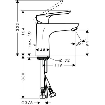 Смеситель для раковины Hansgrohe Logis E 71161000. Фото