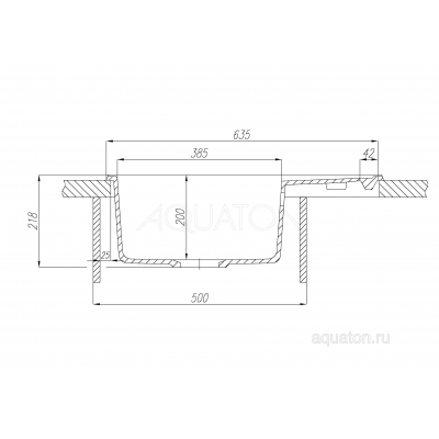 Мойка для кухни Aquaton Делия 65 графит 1A718632DE210. Фото