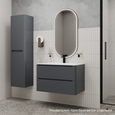 Тумба подвесная 80 см темно-серый Edifice IDDIS EDI80D0i95  подходит умыв. 0108000i28. Фото