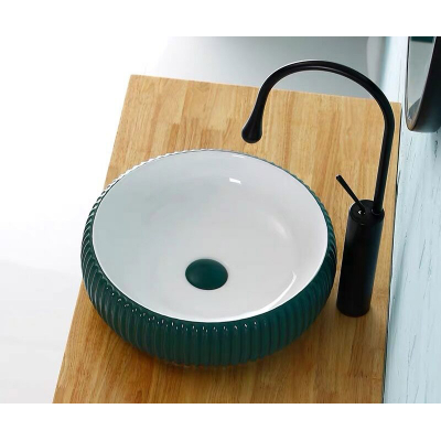 Раковина накладная 40х40 Bronze De Luxe 1382. Фото