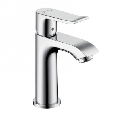 Смеситель для маленькой раковины 100, однорычажный, без сливного набора Hansgrohe 31186000, хром. Фото
