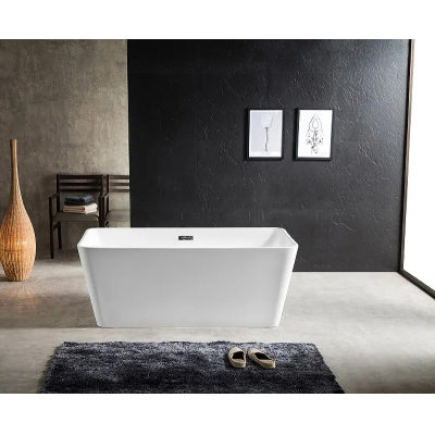 Ванна акриловая Azario LINCOLN 1600х800х580, свободностоящая, в комплекте с сифоном и металлической рамой LIN16080. Фото