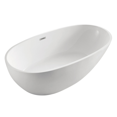 Ванна акриловая Azario LEEDS 1685х840х580, свободностоящая, в комплекте с сифоном и металлической рамой LEE17085. Фото