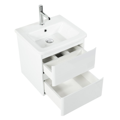 Тумба под раковину подвесная BELBAGNO ALBANO-CER-500-2C-SO-BL Bianco Lucido. Фото