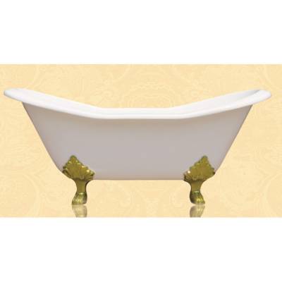 Ванна чугунная MAGLIEZZA Julietta 185х80 (ножки белый). Фото