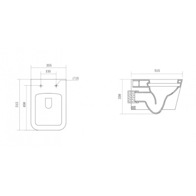 Унитаз подвесной безободковый AQUATEK Либра AQ0530-00. Фото