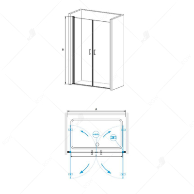 Душевая дверь RGW LEIPZIG LE-06 06120609-11 90 см. Фото