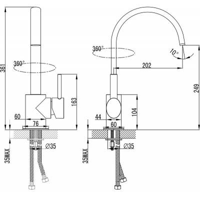 Смеситель для раковины RAVAK Freedom X070090. Фото