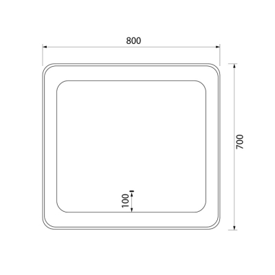 Зеркало с подсветкой 80 см Esper IDDIS ESP8000i98. Фото