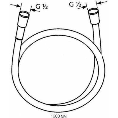 Душевой шланг 1,6 м JACOB DELAFON E75206-CP. Фото