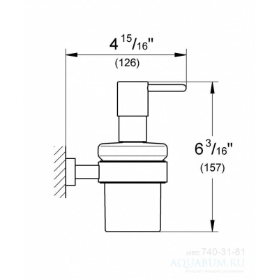 Дозатор для жидкого мыла GROHE Essentials 40394001 для ванной комнаты. Фото