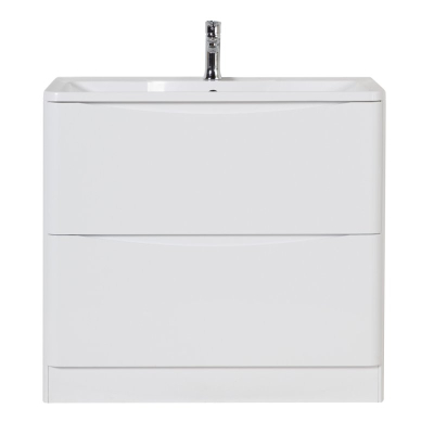 Тумба под раковину напольная BELBAGNO ACQUA-900-2C-PIA-BL Bianco Lucido. Фото
