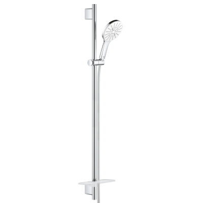 GROHE 26578LS0 Rainshower SmartActive 130 Душевой гарнитур III, душевая штанга 900 мм, шланг 1750 мм, полочка, белая луна. Фото
