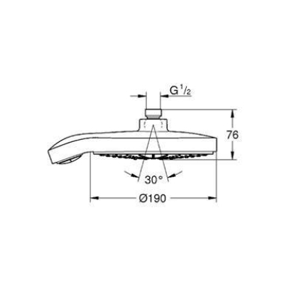 Верхний душ GROHE Power&Soul 27765000. Фото