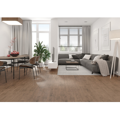 CERSANIT C-FF4M512D Керамический гранит Finwood 185х598 темно-коричневый. Фото