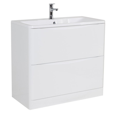 Тумба под раковину напольная BELBAGNO ACQUA-1000-2C-PIA-BL Bianco Lucido. Фото