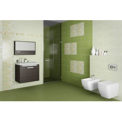 Unitile 010101003772 Плитка облицовочная Сакура 250х400 зелёный низ 02. Фото