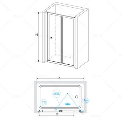 Душевая дверь RGW CLASSIC CL-21 04092109-11 90 см. Фото