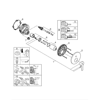Смеситель для ванны GROHE 24064001 Lineare New, хром. Фото