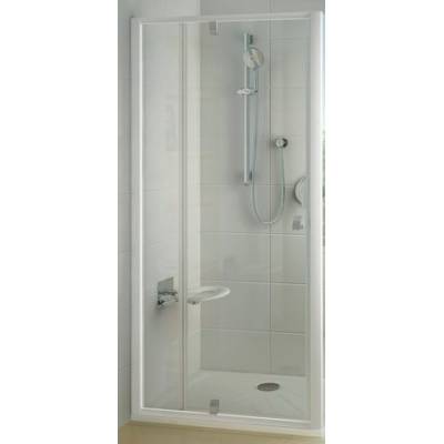 Душевая дверь двухэлементная RAVAK Pivot PDOP2-100 (белый+транспарент) 03GA0100Z1. Фото