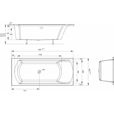 Ванна акриловая Jacob Delafon Ove 180х80 E60143RU-00. Фото