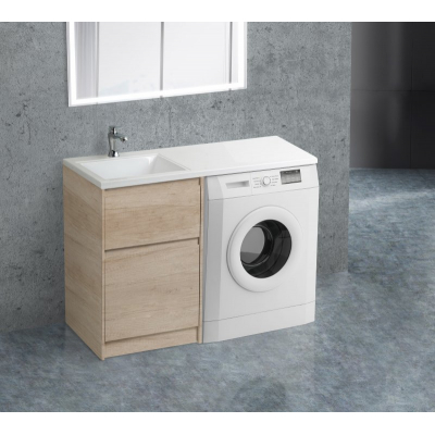Тумба под раковину для стиральной машины BELBAGNO KRAFT-LVD-580/1200-2C-PIA-RNN Rovere Nebrasca Nature. Фото