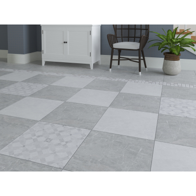 Керамин Керамический гранит Рива 3Д светло-бежевый с рисунком. Фото