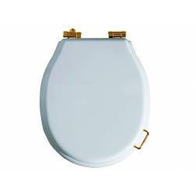 Сиденье для унитаза белое с бронзой Soft-Close SIMAS Lante LA007-BR. Фото