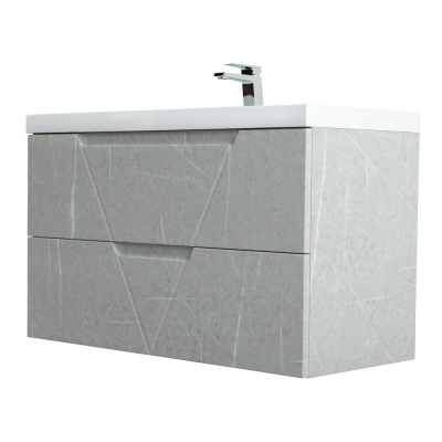 Тумба под раковину подвесная BELBAGNO VITTORIA-800-2C-SO-TB-P Toros Bianco. Фото