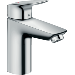 Смеситель для раковины Hansgrohe Logis 100, однорычажный, CoolStart, со сливным гарнитуром 71102000, хром Смеситель для раковины Hansgrohe Logis 100, однорычажный, CoolStart, со сливным гарнитуром 71102000, хром. Фото