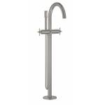 GROHE 25044DC3 Atrio New Смеситель двухвентильный для ванны свободностоящий, напольный монтаж, крестообразные ручки, ручной душ с держателем, СуперСталь (комплект верхней монтажной части для 45 984 001) GROHE 25044DC3 Atrio New Смеситель двухвентильный для ванны свободностоящий, напольный монтаж, крестообразные ручки, ручной душ с держателем, СуперСталь (комплект верхней монтажной части для 45 984 001). Фото