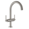 GROHE 21022DC3 Atrio New Смеситель двухвентильный для раковины на 1 отверстие, рукоятки-рычаги, размер L, СуперСталь. Фото