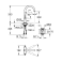 GROHE 21022DC3 Atrio New Смеситель двухвентильный для раковины на 1 отверстие, рукоятки-рычаги, размер L, СуперСталь. Фото