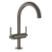 GROHE 21022AL3 Atrio New Смеситель двухвентильный для раковины на 1 отверстие, рукоятки-рычаги, размер L, Графит. Фото